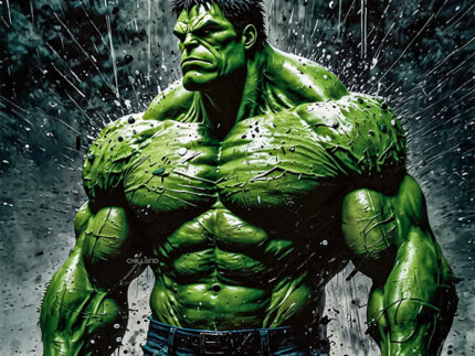 Hulk Close-Up Flex with Intense Look