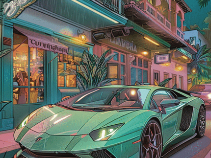 range Lamborghini Aventador Side Profile – Supercar Poster Wall Art