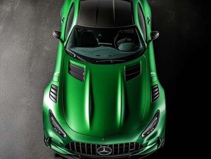 Green Beast Top View – Mercedes AMG GT Supercar Wall Art Poster