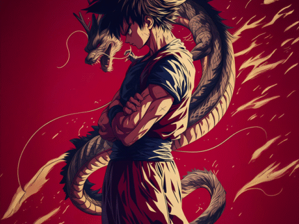 Goku Ultra Instinct Glow – Dragon Ball Super Anime Poster