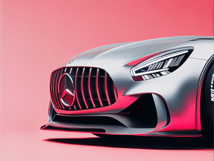 Cyber Silver Speed – Mercedes AMG Futuristic Car Art Poster
