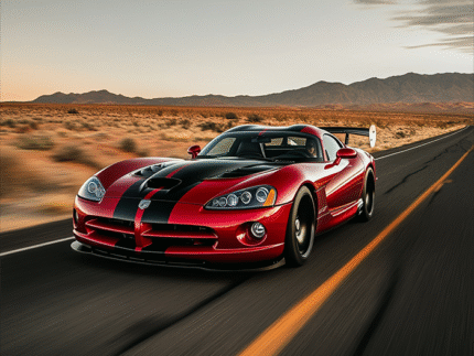 Dodge Viper Racing Edition – Red Muscle Car Poster