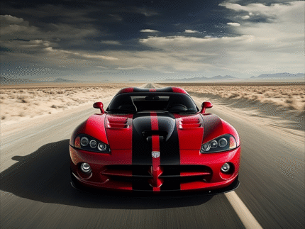 Dodge Viper Inferno – Front Angle Power Poster