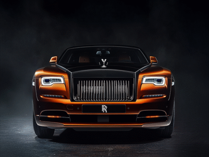 Firestorm Wraith – Rolls-Royce Black & Orange Poster Wall Art