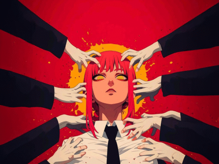 Makima Control Gaze – Chainsaw Man Psychological Poster