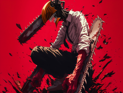 Chainsaw Man Crouch – Denji Devil Unleashed Anime Poster