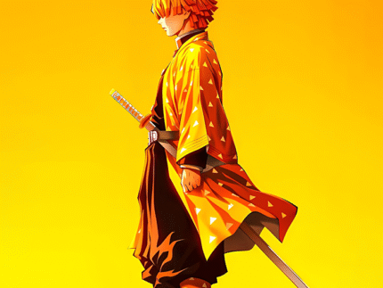 Zenitsu Thunderclap Blitz – Demon Slayer Anime Poster Wall Art