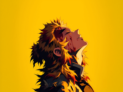 Kyojuro Rengoku Flame Resolve – Demon Slayer Anime Poster Wall Art