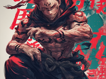 Yuji Itadori vs Sukuna – Jujutsu Kaisen Duality Anime Poster Wall Art