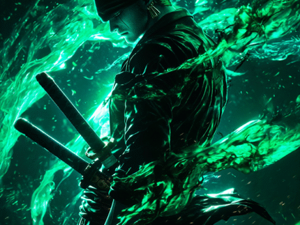 Zoro Swordsman’s Fury – One Piece Three-Sword Style Poster Wall Art
