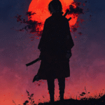 Itachi Uchiha in Neo-Tokyo – Cyber Ninja Wall Poster