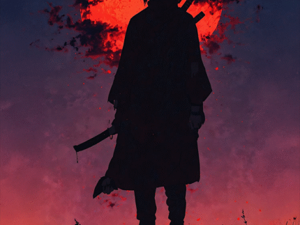 Itachi Uchiha in Neo-Tokyo – Cyber Ninja Wall Poster