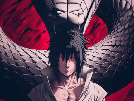 Lone Uchiha at Dusk – Silhouette Naruto Wall Art