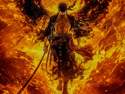 Zoro Three Sword Style – One Piece Anime Poster Wall Art