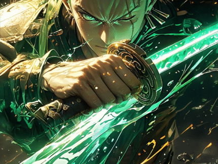 Zoro Enma Blade Fury – One Piece Anime Poster Wall Art